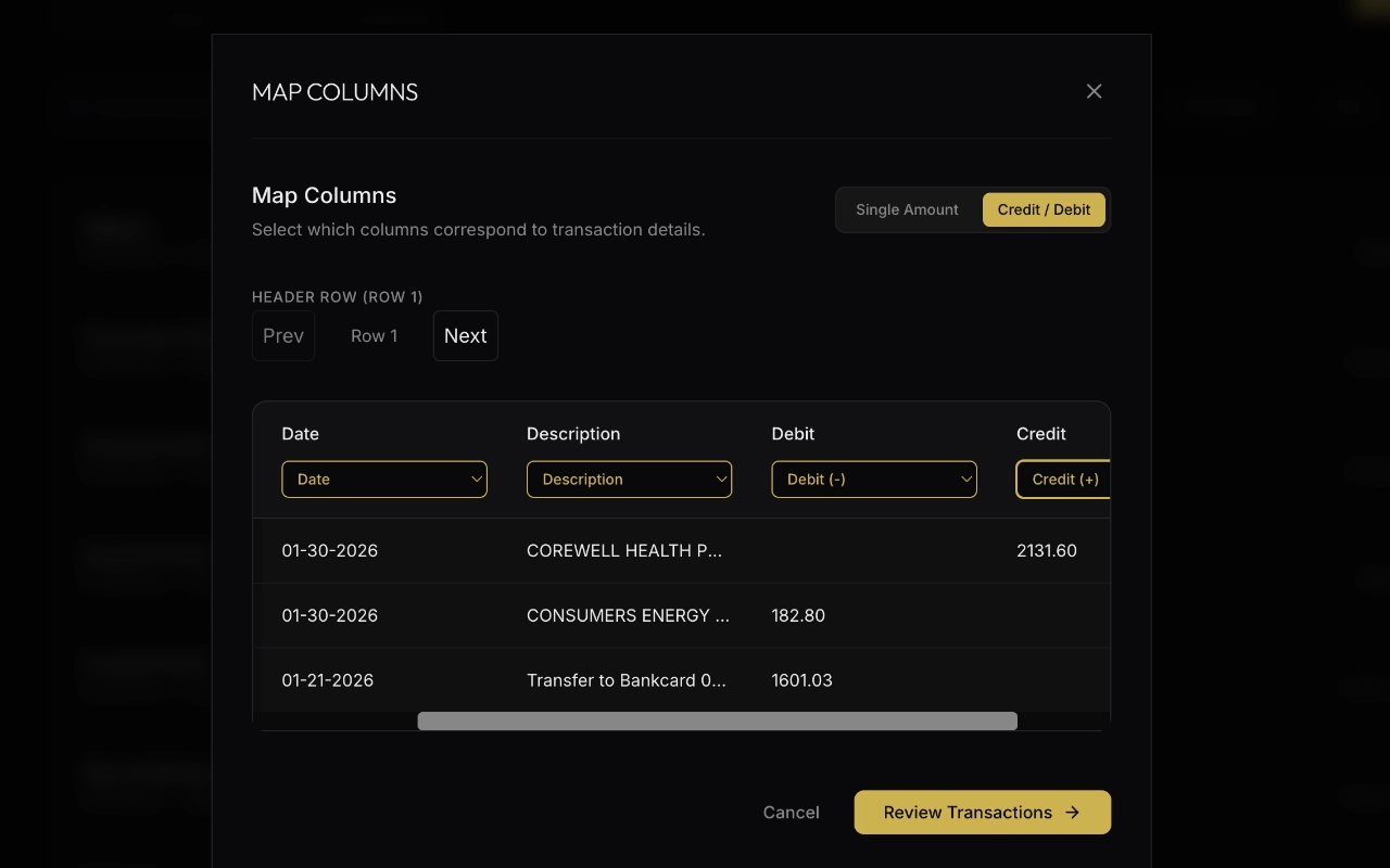 4. Import Transactions